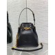Replica Borsa a secchiello media Dior C'est Saddle in pelle di vitello nera Replica Borsa a secchiello media Dior C'est Saddle in pelle di vitello nera