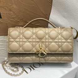 Borsa Dior Miss Dior Mini Cannage in pelle di agnello Beige