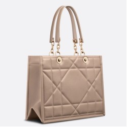 Borsa tote Dior Essential media Nocciola Archicannage