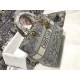 Replica Borsa Dior Large Lady D-Lite Toile de Jouy Reverse Ricamo Grigio