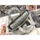 Replica Borsa Dior Large Lady D-Lite Toile de Jouy Reverse Ricamo Grigio