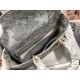 Replica Borsa Dior Large Lady D-Lite Toile de Jouy Reverse Ricamo Grigio