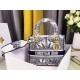 Replica Borsa Dior Medium Lady D-Lite Multicolor Ricamo Rêve d'Infini Blu