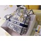 Replica Borsa Dior Medium Lady D-Lite Multicolor Ricamo Rêve d'Infini Blu