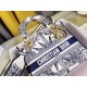 Replica Borsa Dior Medium Lady D-Lite Multicolor Ricamo Rêve d'Infini Blu