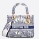 Replica Borsa Dior Medium Lady D-Lite Multicolor Ricamo Rêve d'Infini Blu