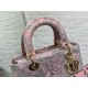 Replica Borsa media Dior Lady D-Lite Toile de Jouy ricamo inverso Grigio / Rosa Replica Borsa media Dior Lady D-Lite Toile de Jouy ricamo inverso Grigio / Rosa
