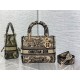 Replica Borsa Dior Medium Lady D-Lite Toile de Jouy Ricamo Marrone Replica Borsa Dior Medium Lady D-Lite Toile de Jouy Ricamo Marrone