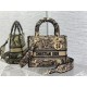 Replica Borsa Dior Medium Lady D-Lite Toile de Jouy Ricamo Marrone Replica Borsa Dior Medium Lady D-Lite Toile de Jouy Ricamo Marrone