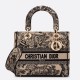 Replica Borsa Dior Medium Lady D-Lite Toile de Jouy Ricamo Marrone Replica Borsa Dior Medium Lady D-Lite Toile de Jouy Ricamo Marrone