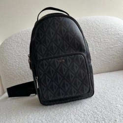 Borsa a tracolla Dior Mini Rider CD Diamond Canvas nera