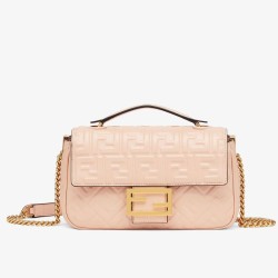 Borsa Midi Fendi Baguette Chain Nappa Rosa