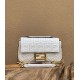 Replica Borsa midi Fendi Baguette con catena in nappa bianca Replica Borsa midi Fendi Baguette con catena in nappa bianca