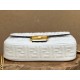 Replica Borsa midi Fendi Baguette con catena in nappa bianca Replica Borsa midi Fendi Baguette con catena in nappa bianca
