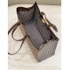 Replica Shopper Fendi X-Tote in lana pied de poule con ricamo FF 8BH374 Marrone Replica Shopper Fendi X-Tote in lana pied de poule con ricamo FF 8BH374 Marrone