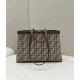 Replica Shopper Fendi X-Tote in lana pied de poule con ricamo FF 8BH374 Marrone Replica Shopper Fendi X-Tote in lana pied de poule con ricamo FF 8BH374 Marrone