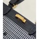 Replica Shopper Fendi X-Tote in lana pied de poule con ricamo FF 8BH374 Grigia Replica Shopper Fendi X-Tote in lana pied de poule con ricamo FF 8BH374 Grigia