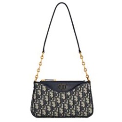Mini borsa Christian Dior 30 Montaigne Hobo Avenue Blu scuro