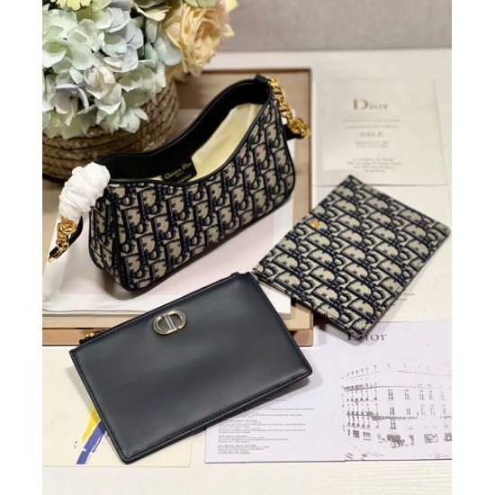 Replica Mini borsa Christian Dior 30 Montaigne Hobo Avenue Blu scuro Replica Mini borsa Christian Dior 30 Montaigne Hobo Avenue Blu scuro