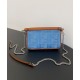 Replica Fendi Baguette Mini Bag 8BS017 ricamo motivo FF denim Blu Replica Fendi Baguette Mini Bag 8BS017 ricamo motivo FF denim Blu