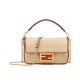Replica Fendi Baguette Mini Bag 8BS017 denim motivo FF ricamo Caffè Replica Fendi Baguette Mini Bag 8BS017 denim motivo FF ricamo Caffè