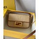 Replica Fendi Baguette Mini Bag 8BS017 denim motivo FF ricamo Caffè Replica Fendi Baguette Mini Bag 8BS017 denim motivo FF ricamo Caffè