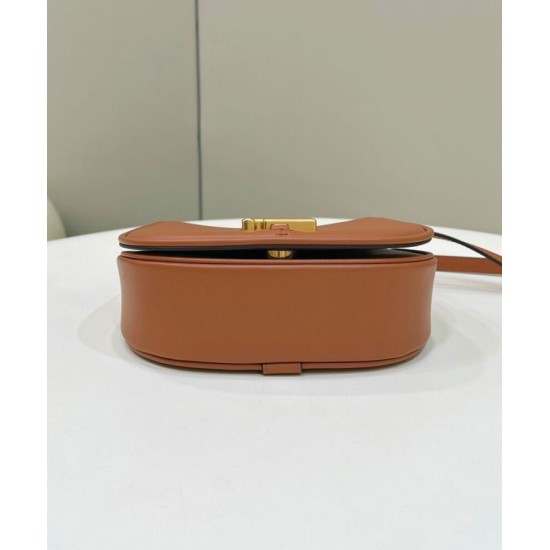 Replica Borsa Fendi C'mon Small Satchel con curvatura 8BS082 Caffè Replica Borsa Fendi C'mon Small Satchel con curvatura 8BS082 Caffè