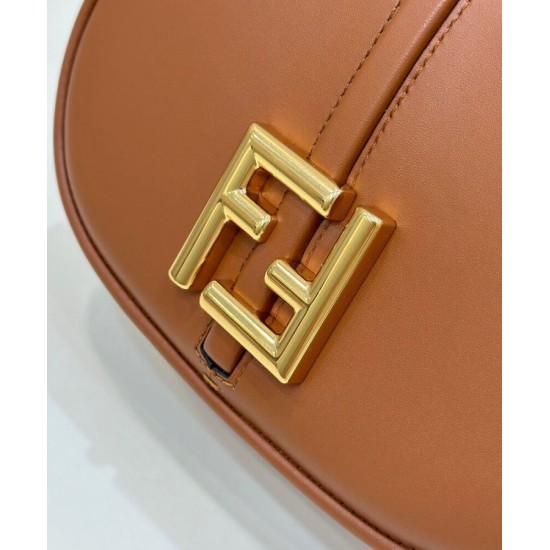 Replica Borsa Fendi C'mon Small Satchel con curvatura 8BS082 Caffè Replica Borsa Fendi C'mon Small Satchel con curvatura 8BS082 Caffè