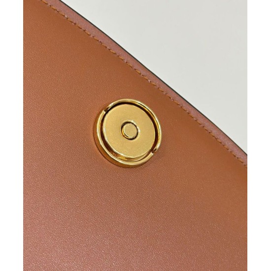 Replica Borsa Fendi C'mon Small Satchel con curvatura 8BS082 Caffè Replica Borsa Fendi C'mon Small Satchel con curvatura 8BS082 Caffè