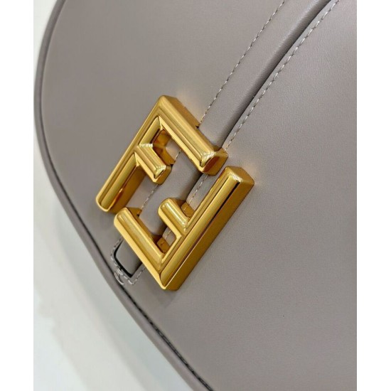 Replica Borsa Fendi C'mon Small/Medium Satchel con curvatura 8BS082 Grigia Replica Borsa Fendi C'mon Small/Medium Satchel con curvatura 8BS082 Grigia