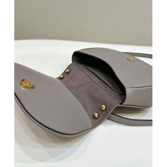 Replica Borsa Fendi C'mon Small/Medium Satchel con curvatura 8BS082 Grigia Replica Borsa Fendi C'mon Small/Medium Satchel con curvatura 8BS082 Grigia