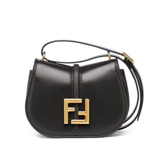 Replica Borsa Fendi C'mon Small/Medium Satchel con curvatura 8BS082 Nera Replica Borsa Fendi C'mon Small/Medium Satchel con curvatura 8BS082 Nera