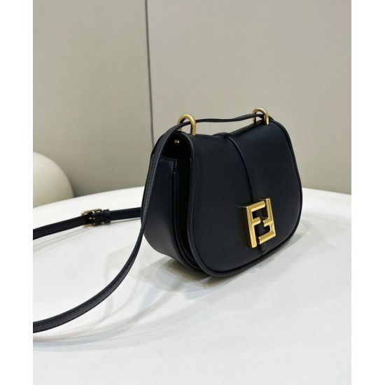 Replica Borsa Fendi C'mon Small/Medium Satchel con curvatura 8BS082 Nera Replica Borsa Fendi C'mon Small/Medium Satchel con curvatura 8BS082 Nera
