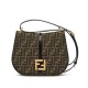 Replica Fendi C'mon Borsa a cartella media con curvatura 8BT366 Caffè Replica Fendi C'mon Borsa a cartella media con curvatura 8BT366 Caffè