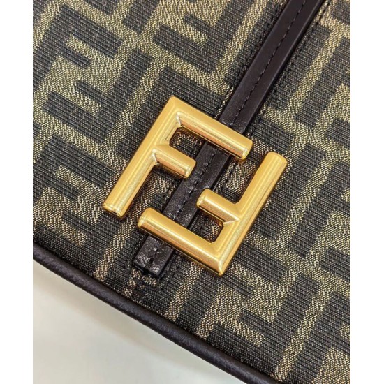 Replica Fendi C'mon Borsa a cartella media con curvatura 8BT366 Caffè Replica Fendi C'mon Borsa a cartella media con curvatura 8BT366 Caffè