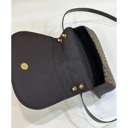 Fendi C'mon Borsa a cartella media con curvatura 8BT366 Caffè Fendi C'mon Borsa a cartella media con curvatura 8BT366 Caffè