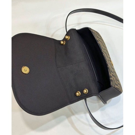 Replica Fendi C'mon Borsa a cartella media con curvatura 8BT366 Caffè Replica Fendi C'mon Borsa a cartella media con curvatura 8BT366 Caffè
