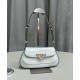 Replica Borsa a tracolla Prada in pelle spazzolata 1BD345 Bianca Replica Borsa a tracolla Prada in pelle spazzolata 1BD345 Bianca