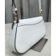 Replica Borsa a tracolla Prada in pelle spazzolata 1BD345 Bianca Replica Borsa a tracolla Prada in pelle spazzolata 1BD345 Bianca