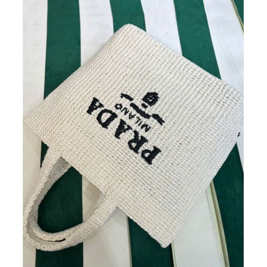 Replica Borsa tote Prada all'uncinetto 1BG392 Crema Replica Borsa tote Prada all'uncinetto 1BG392 Crema