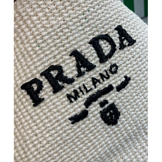 Replica Borsa tote Prada all'uncinetto 1BG392 Crema Replica Borsa tote Prada all'uncinetto 1BG392 Crema