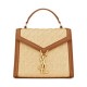 Replica Borsa YSL Saint Laurent Cassandra Mini Top Handle in rafia e pelle conciata al vegetale Caffè Replica Borsa YSL Saint Laurent Cassandra Mini Top Handle in rafia e pelle conciata al vegetale Caffè