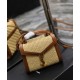 Replica Borsa YSL Saint Laurent Cassandra Mini Top Handle in rafia e pelle conciata al vegetale Caffè Replica Borsa YSL Saint Laurent Cassandra Mini Top Handle in rafia e pelle conciata al vegetale Caffè