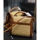 Replica Borsa YSL Saint Laurent Cassandra Mini Top Handle in rafia e pelle conciata al vegetale Caffè Replica Borsa YSL Saint Laurent Cassandra Mini Top Handle in rafia e pelle conciata al vegetale Caffè