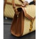 Replica Borsa YSL Saint Laurent Cassandra Mini Top Handle in rafia e pelle conciata al vegetale Caffè Replica Borsa YSL Saint Laurent Cassandra Mini Top Handle in rafia e pelle conciata al vegetale Caffè