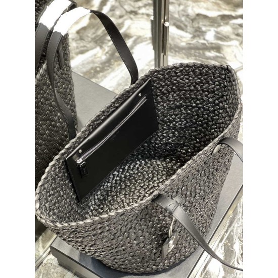 Replica Borsa maxi Panier Tote YSL Saint Laurent 693242 Nera
