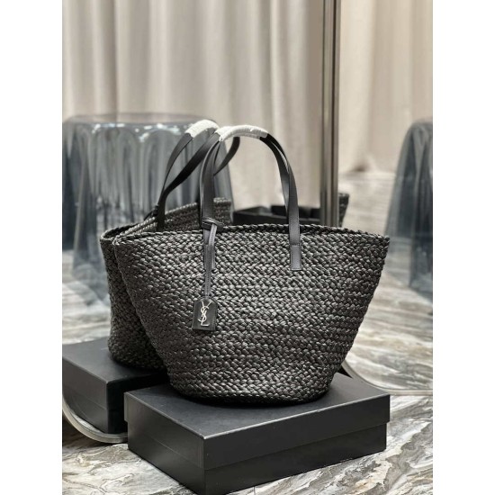 Replica Borsa maxi Panier Tote YSL Saint Laurent 693242 Nera