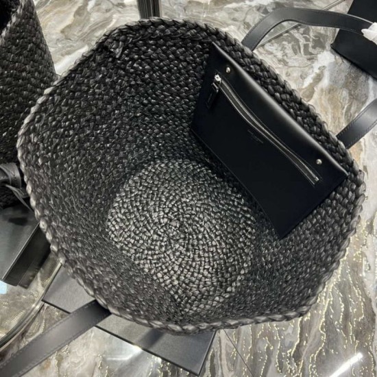 Replica Borsa maxi Panier Tote YSL Saint Laurent 693242 Nera