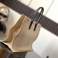 Borsa tote grande YSL Saint Laurent Rive Gauche in tela stampata