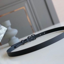Cintura Dior Saddle 20MM Pelle di vitello opaca Nera